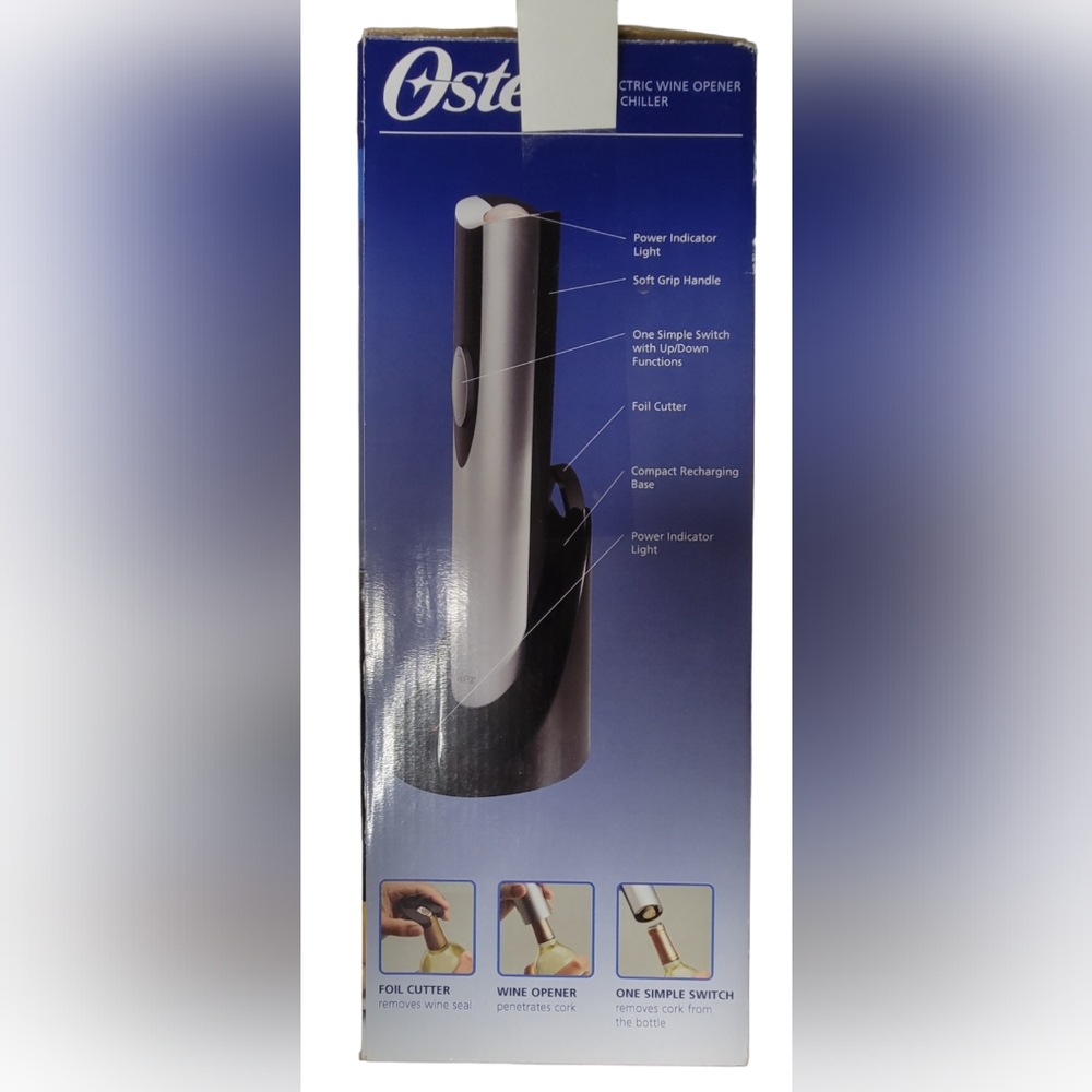 Electric Wine Opener with Wine Chiller, Stainless Steel